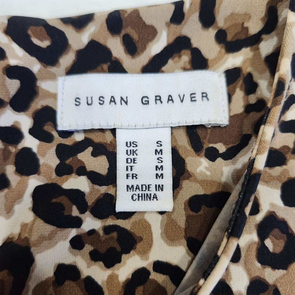Susan Graver Size Small Leopard Print Sleeveless Dress - Picture 6 of 7